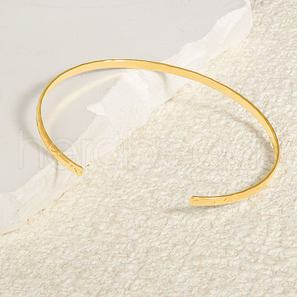 European & American Style 304 Stainless Steel Plain Bangles UM3618-2-1