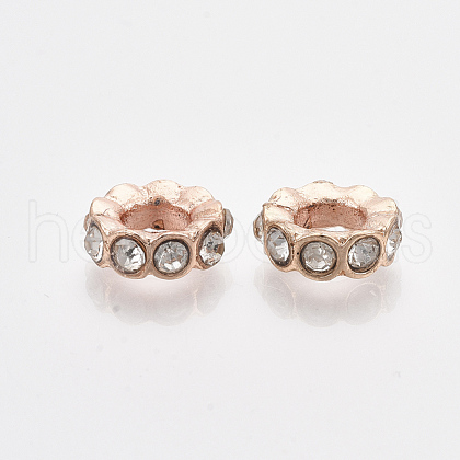 Rose Gold Plated Alloy European Beads MPDL-S067-25-1
