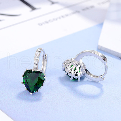 Brass Cubic Zirconia Clip-on Earrings WGDCDFF-06-1