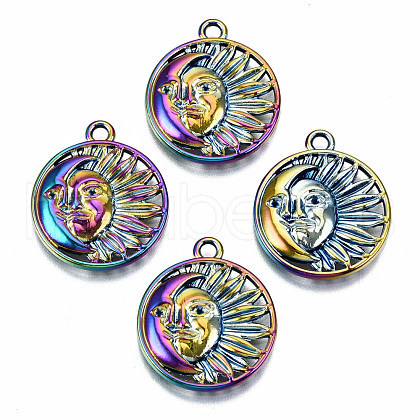 Rainbow Color Alloy Pendants PALLOY-S180-010-RS-1