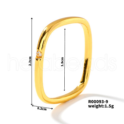 Brass Pave Cubic Zirconia Finger Rings for Women JJ7227-4-1