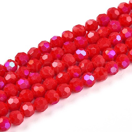 Opaque Glass Beads Strands EGLA-A035-P4mm-L03-1