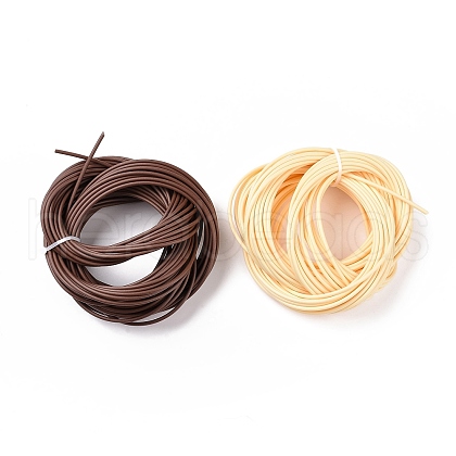 Handmade Plastic Imitation Rattan Woven Material Kits DIY-WH0326-34-1