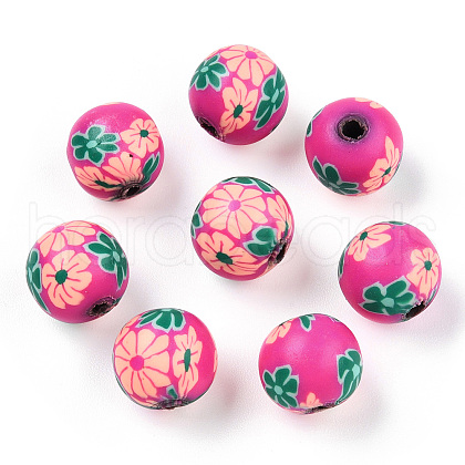 Handmade Polymer Clay Beads CLAY-T020-39D-1