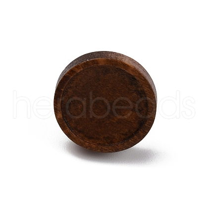 Wood Stud Earring Findings with Stainless Steel Pin WOOD-TAC0020-02-1