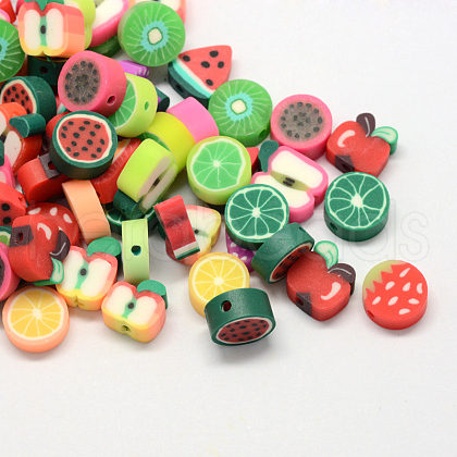 Fruit Handmade Polymer Clay Beads X-CLAY-R069-01-1