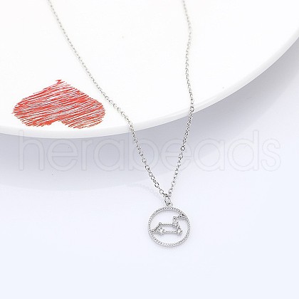 Alloy Crystal Rhinestone Ring with Constellation Pendant Necklaces FS-WG797BF-07-1