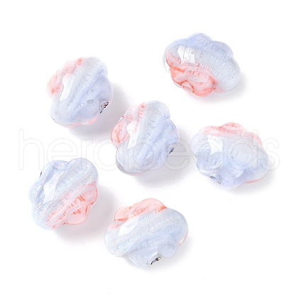 Two Tone Transparent Acrylic Beads OACR-D304-01G-1