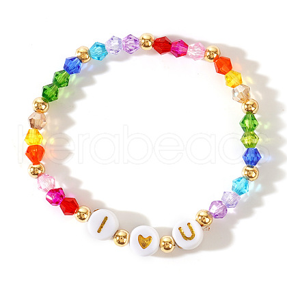 Glass Bead Stretch Bracelets ZY6437-2-1