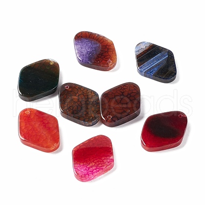 Natural Crackle Agate Pendants G-B030-07-1