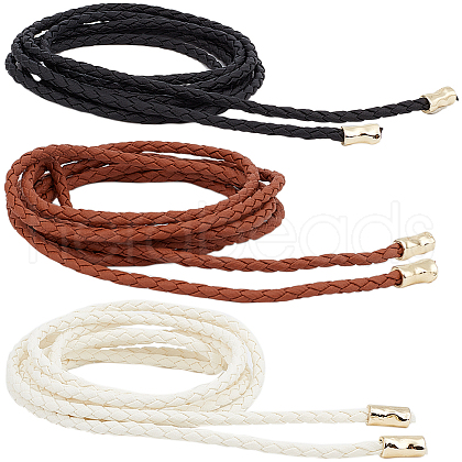 CRASPIRE 6Pcs 3 Colors Imitation Leather Braided Chain Belt AJEW-CP0008-16-1