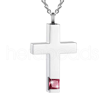 Cross Urn Ashes Pendant Necklace PW-WGBB57D-07-1