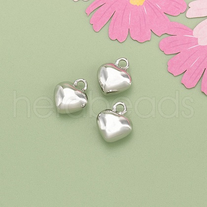 Three-Dimensional Heart Brass Pendants KK-V006-03P-02-1