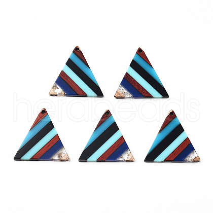 Resin & Walnut Wood Pendants RESI-N039-14-1