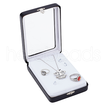 PU Leather Jewelry Gift Storage Box AJEW-WH0475-04C-1
