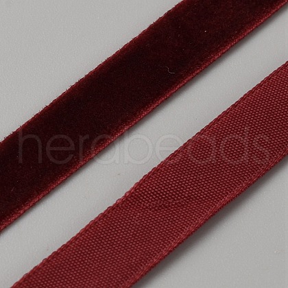 50 Yards Polyester Single Face Velvet Ribbon OCOR-WH0082-161B-1
