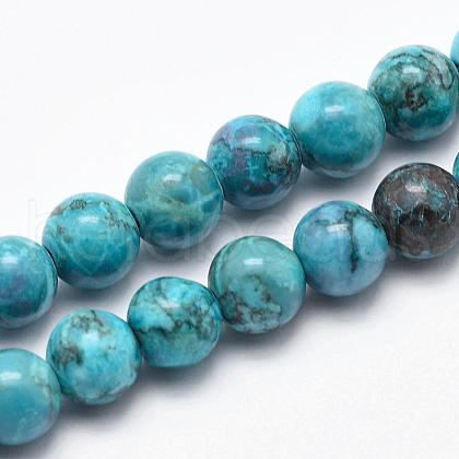 Natural Marble Beads Strands G-K211-8mm-E-1