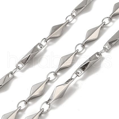 Tarnish Resistant 304 Stainless Steel Rhombus Link Chains CHS-E012-01P-1