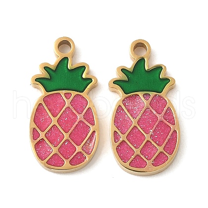304 Stainless Steel Enamel Pendants STAS-U057-17G-05C-1