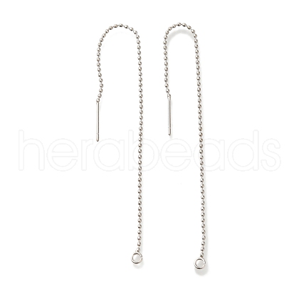Rack Plating Brass Ear Wire KK-C081-08P-1