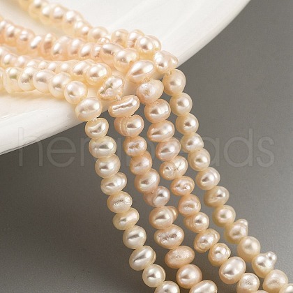 Natural Cultured Freshwater Pearl Beads Strands PEAR-C003-06D-1