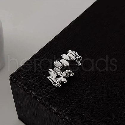 Special-Interest Fashionable 925 Sterling Silver Cuff Rings FS-WGFEF2C-01-1