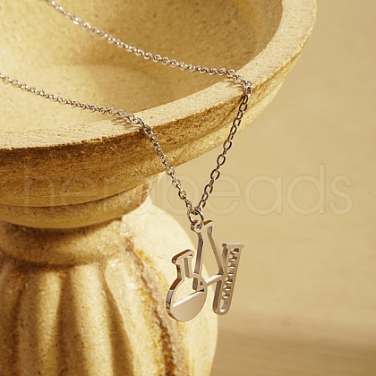 Stylish Stainless Steel Pendant Necklace for Women's Daily Wear WL4193-2-1