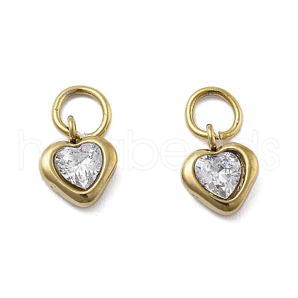 304 Stainless Steel Rhinestone Pendants STAS-D302-09G-1