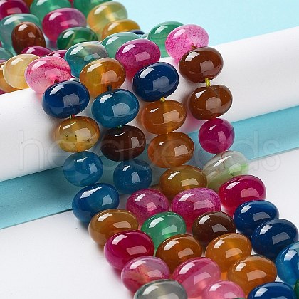 Natural Agate Beads Strands G-G021-03B-10-1