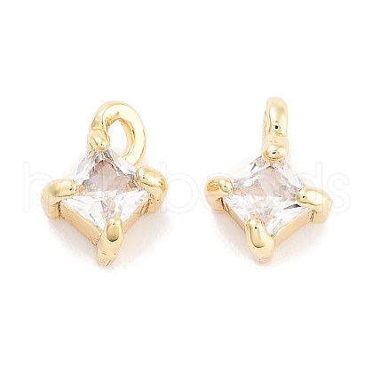 Brass with Cubic Zirconia Pendant KK-P271-41G-A-1