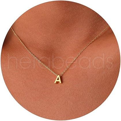 Brass Pendant Initial Necklaces for Women FS-WG1D7F7-14-1