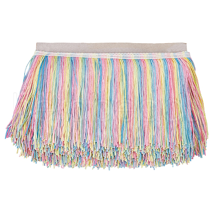 Polyester Fringe Lace Ribbon OCOR-WH0078-269C-1