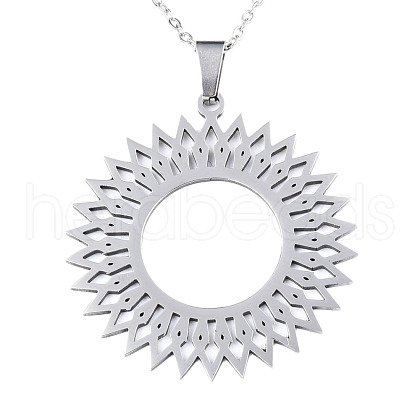 Non-Tarnish 201 Stainless Steel Pendant Necklaces NJEW-S105-JN622-45-1-1
