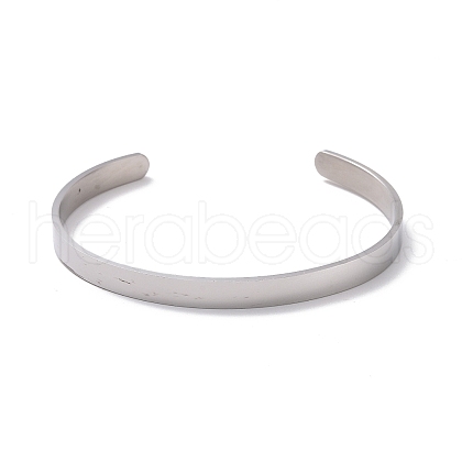 Tarnish Resistant 304 Stainless Steel Infinity Heart Open Cuff Bangle BJEW-G653-03P-1
