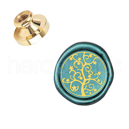 Wax Seal Brass Stamp Head AJEW-WH0130-787-1