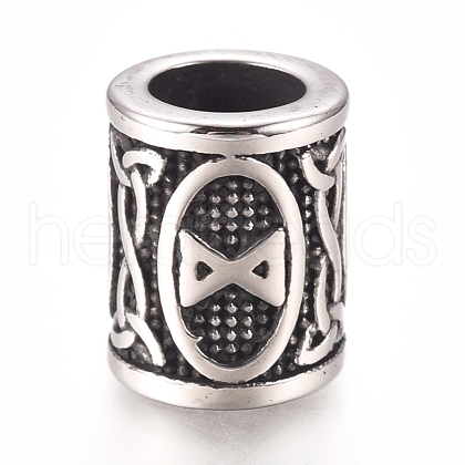 304 Stainless Steel European Beads OPDL-G010-07AS-14A-1
