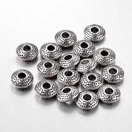 Tibetan Style Alloy Spacer Beads TIBEB-R011-AS-LF-1