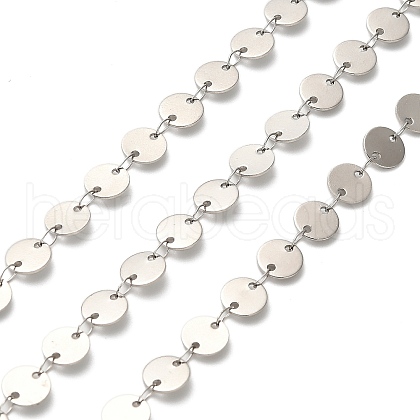 304 Stainless Steel Flat Sequin Chains CHS-A016-61P-A-1