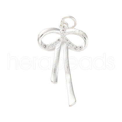 Rack Plating Brass Micro Pave Cubic Zirconia Pandants KK-Z082-15S-1