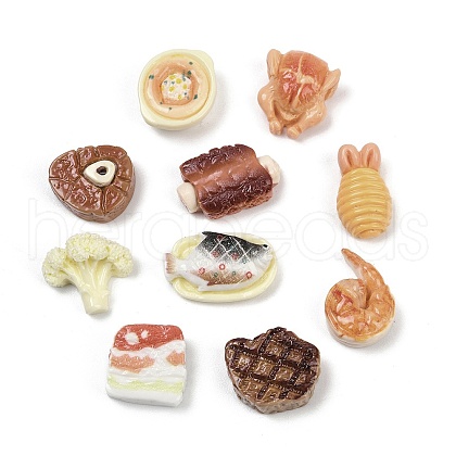 Opaque Resin Cabochons RESI-K043-08-1