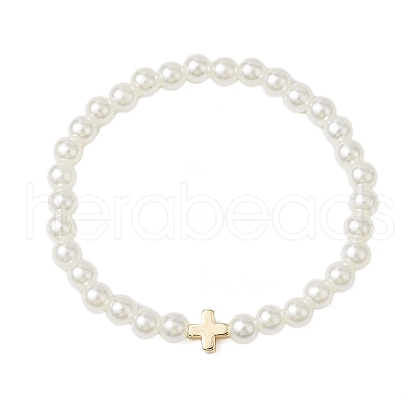 CCB Imitation Pearl Bracelets BJEW-JB11055-02-1