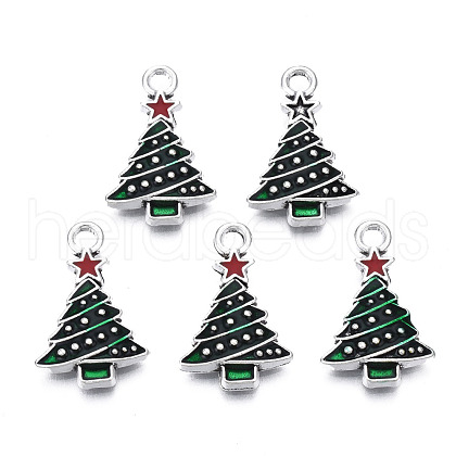 Christmas Alloy Enamel Pendants X-ENAM-N054-84-1