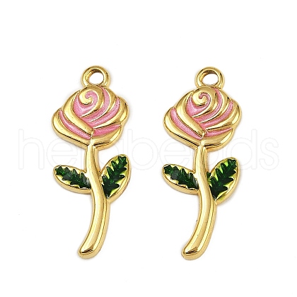 304 Stainless Steel Enamel Pendants STAS-L290-41G-1
