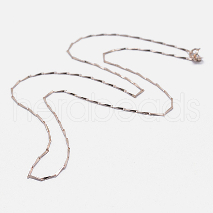 925 Sterling Silver Chain Necklaces STER-F039-45cm-08RG-1