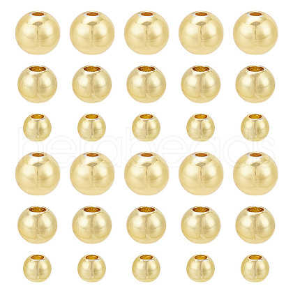 45Pcs 3 Styles Brass Solid Beads KK-LP0001-15-1