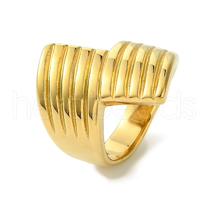 Ion Plating(IP) 304 Stainless Steel Finger Rings RJEW-Q815-07G-M-1