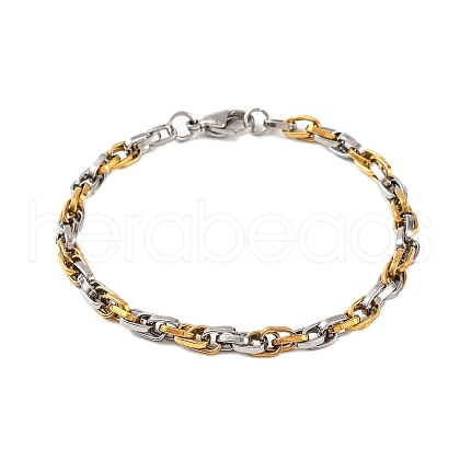 201 Stainless Steel Rope Chain Bracelets BJEW-B078-109GP-1