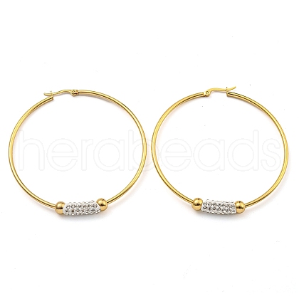 PVD Vacuum Plating 202 Stainless Steel Hoop Earrings EJEW-H003-44G-05-1