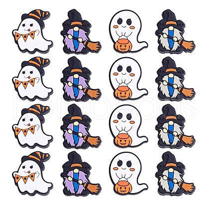 12Pcs 4 Style Halloween Silicone Focal Beads JX753A-1