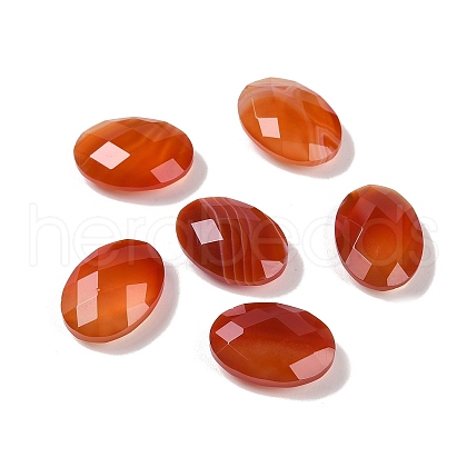Natural Red Agate(Dyed & Heated) Cabochons G-O175-15C-01-1